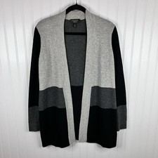 Charter Club Luxury 100 Cashmere Sz Small Open Front Cardigan Color Block Soft