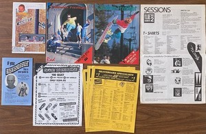 80s skateboarding mail-order catalog lot Skates on Haight VISION ALVA HAWK RARE