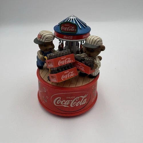 Vintage Enesco Coca Cola Busy Bottlers Musical Figurine Buy World a Coke