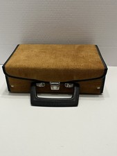Vintage 12 Cassette Tape Brown Velour Fabric Carrying Case NICE 