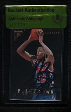 BAS 1995 Topps Gallery The Classics PJ Brown #129 Beckett Auth Sticker Auto 3c7