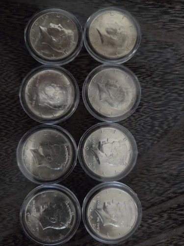 8 - 1964 50C Kennedy Half Dollar, Uncirculated