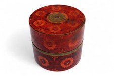 antik Lacquerware Dose Gew&uuml;rzdose Teedose Spice Box Afghanistan Pakistan NR25-14