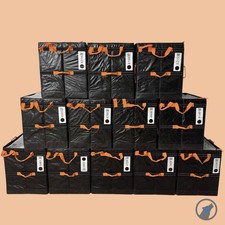  12 AMAZON COURIER LARGE DELIVERY STORAGE BAGS 28x24x20 BLACK LOT OF 12 TOTES