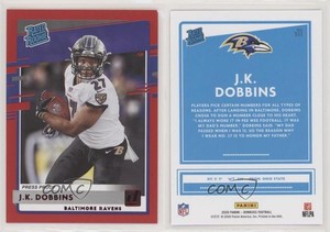 2020 Panini Donruss Rated Rookie Press Proof Red JK Dobbins #311 Rookie RC