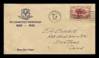 DR JIM STAMPS US COVER CONNECTICUT TERCENTENARY FIRST DAY ISSUE SCOTT 772