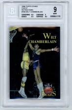 1996 Topps NBA Stars #109 Wilt Chamberlain Refractor SP 76ers BGS 9 Mint HOF
