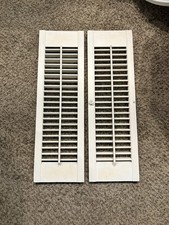 White Wood Plantation Blind Panels Pair, Visible Tilt Rod, Folding, Indoors