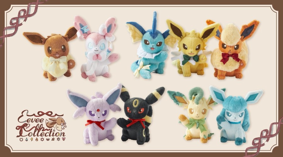Pokemon Center Eevee Collection 9 Plush Set New 2025 Japan