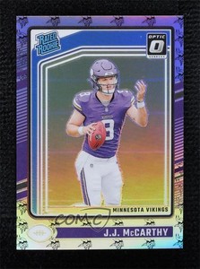 2024 Panini Donruss Optic Rated Team Logo Prizm /32 JJ McCarthy #235 Rookie RC