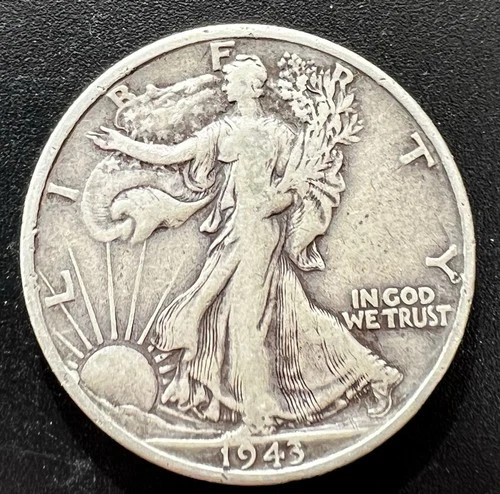 1943 S Liberty Walking Half Dollar VF Very Fine 90% Silver 50c US Coin