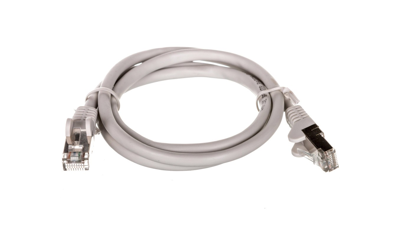 Cable de conexión Patchcord SF/UTP Cat.5e CCA gris 1 m 50144