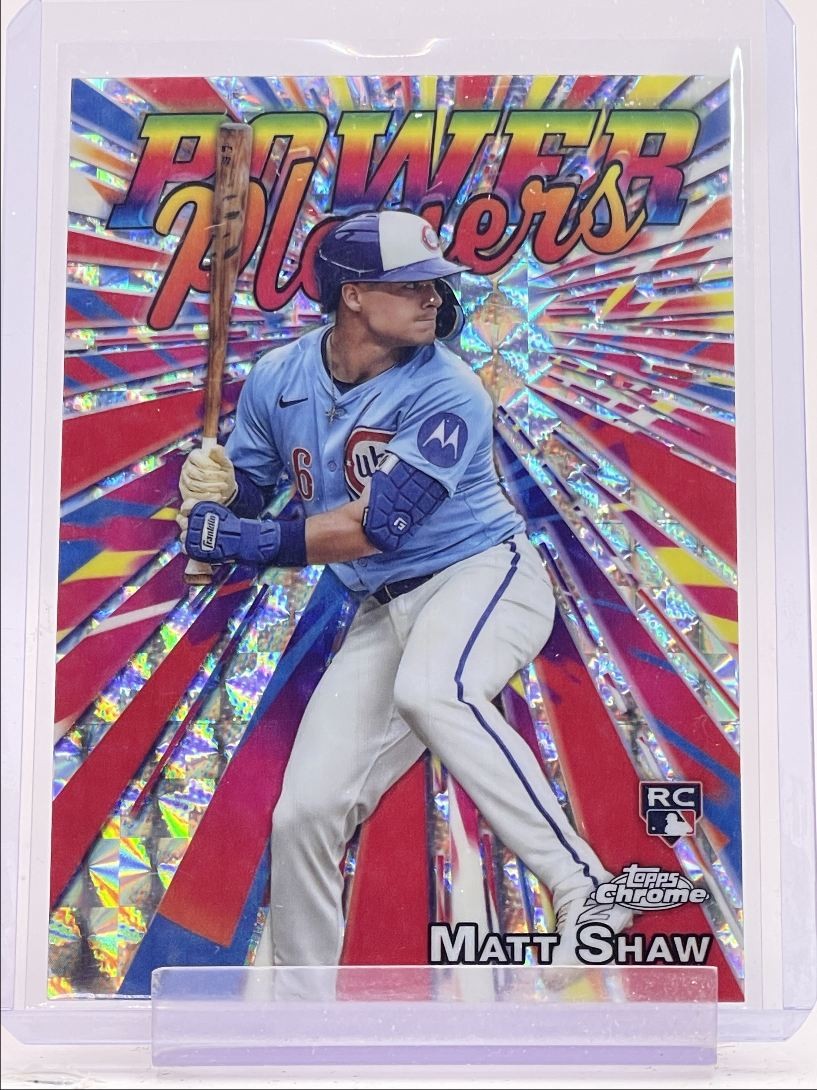 MATT SHAW 2025 TOPPS CHROME UPDATE ROOKIE POWER PLAYERS GEOMETRIC RC Q0234