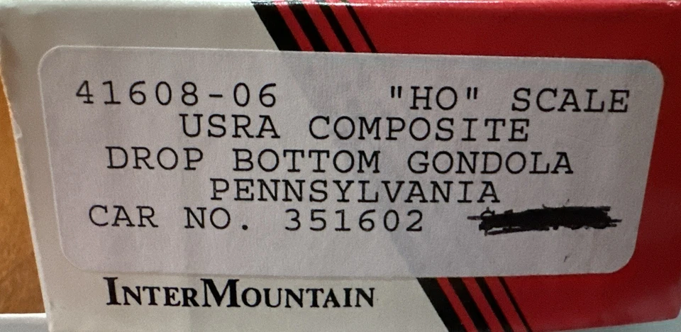 Intermountain HO Kit 41608-06 USRA Drop Bottom Gondola Pennsylvania RR 351602 NY - Image 2 of 4