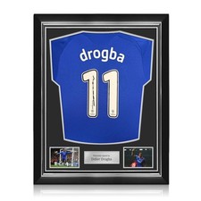Didier Drogba Signed Original Chelsea 2008-09 UCL Football Shirt. Superior Frame
