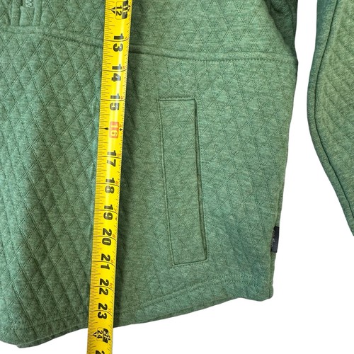 Suéter Pullover Eddie Bauer Mujer Acolchado Media Cremallera Talla Pequeña Verde Bolsillo Algodón - Imagen 6 de 9