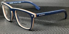 BURBERRY BE2340 3799 Blue Square Rectangle Men's 56 mm Eyeglasses