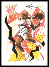 Clyde Drexler 1990-91 Hoops #376 Trail Blazers NBA READ FREE SHIP AutographDen
