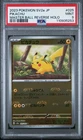 PSA 9 Pikachu 025/165 Master Ball Reverse Holo Sv2a 151 Pokemon Japanese