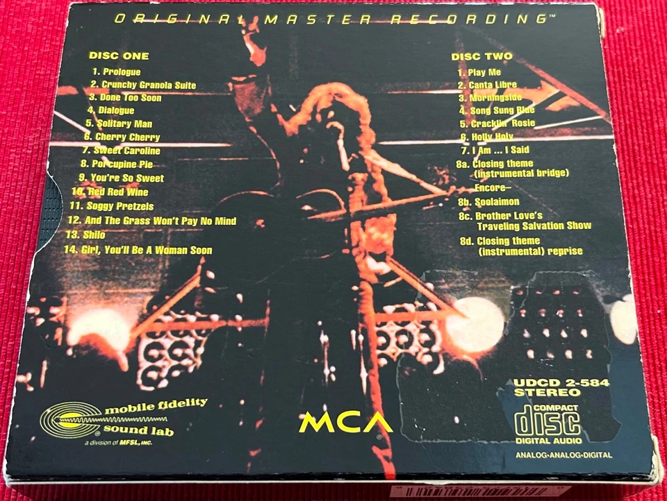 MFSL - Neil Diamond - HOT AUGUST NIGHT - rare 24k Gold UDCD 2-584 - 2CD Set 1993 - Bild 2 von 4