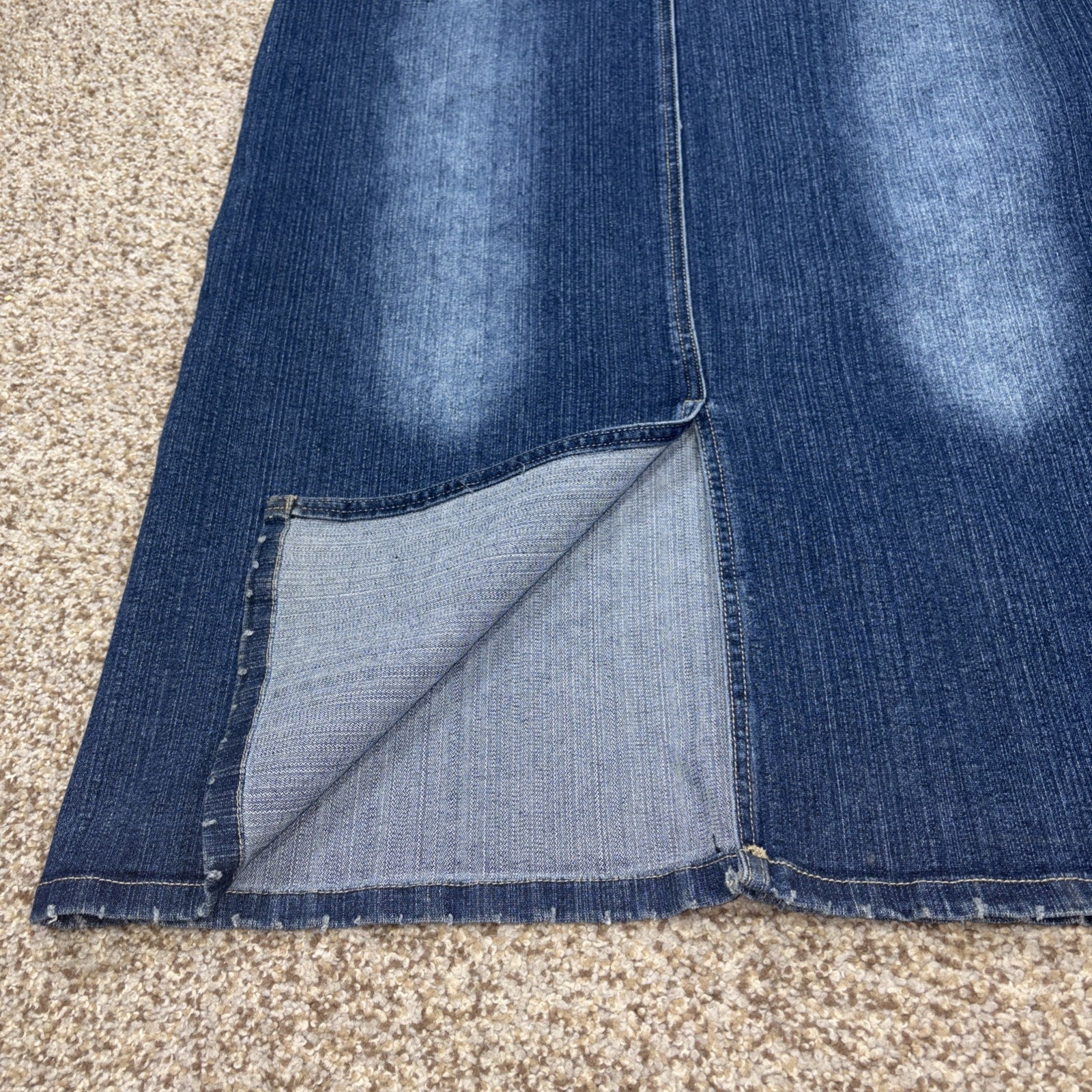 Defuze Jeans Women's Denim Midi Skirt Size 11/12 Y2K Waist 34 - View 9