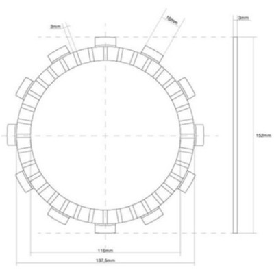 Hochwertige F.C.C. Kupplungslamellen Reiblamelle für Suzuki 21441-37430 Aprilia