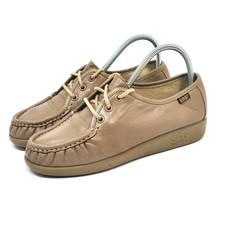 SAS Women  s Siesta Lace-Up Comfort Shoes Loafers Beige Tan Bone Size 6 Medium