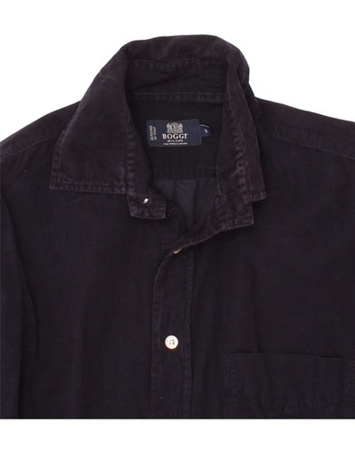 BOGGI Mens Milano Corduroy Shirt Small Navy Blue Cotton AT02 - Picture 3 of 3