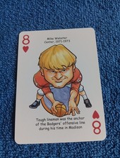Mike Webster Card Wisconsin Badgers Hero Decks Playing Card Football Card