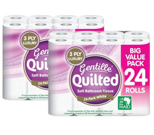 BULK BUY Gentille Toilet 3Ply White 48 rolls