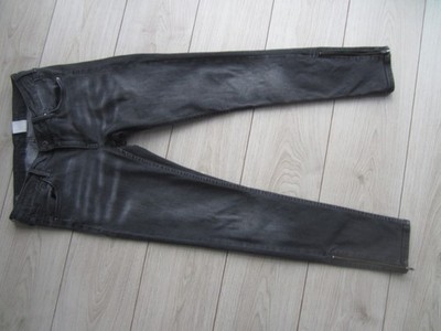 hm denim Jeans - Skinny Low Waist Ankle - W 30, dunkelgrau - h&m