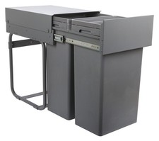 Hafele Waste Boss Duo Pull Out Recycling Bin for 400mm Cabinet Door 2 x 32L Bins