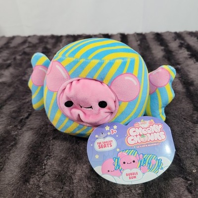 Spin Master Cheeky Chunks Bubble Bum Plush The Snacky Seats Blue Yellow Pink