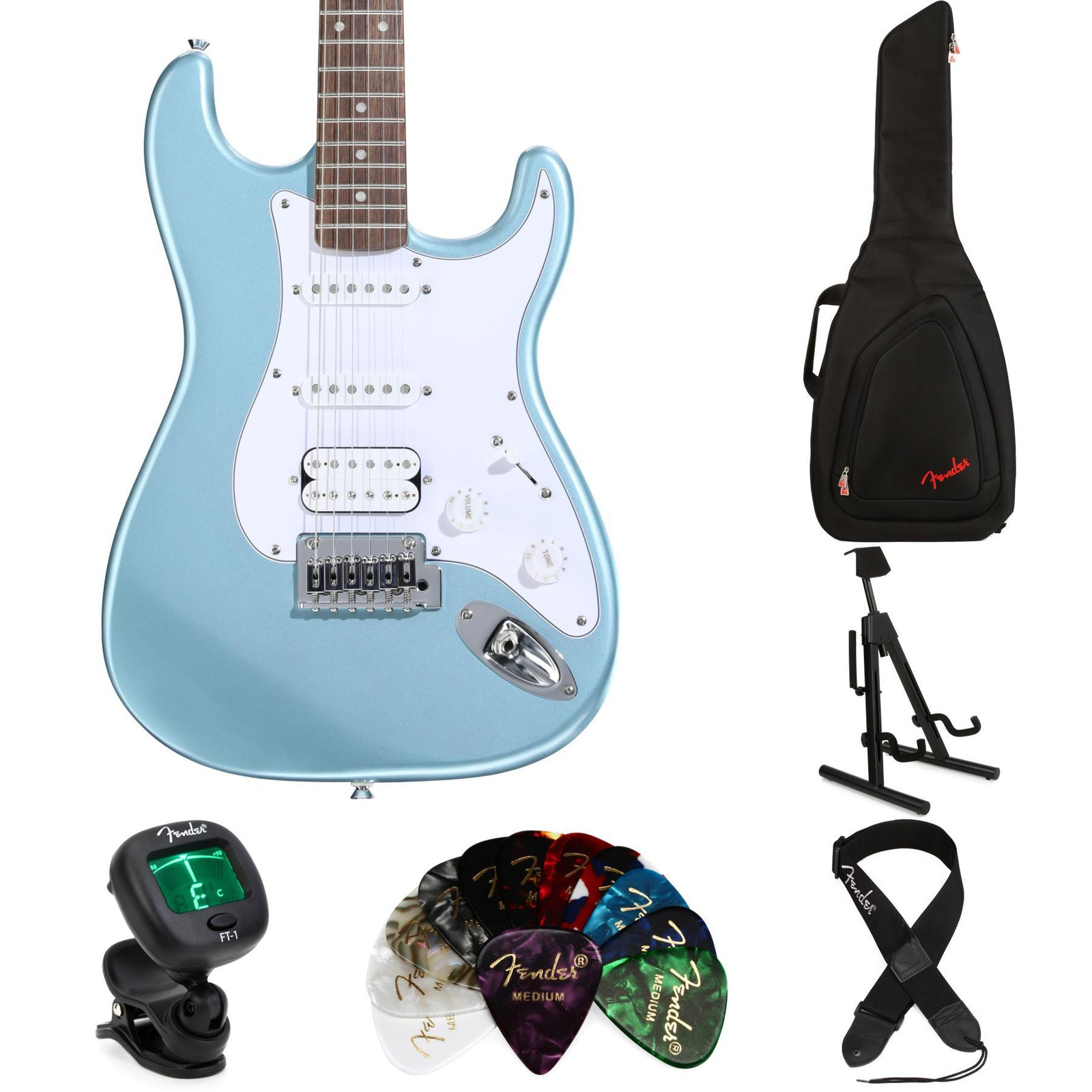 Набор предметов первой необходимости для электрогитары Squier Affinity Series Stratocaster Junior HSS