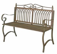 Gartenbank Metall Schmiedeeisen Landhaus Shabby Chic Vintage 119Cm