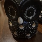 3 Piece Wooden Owl Set $249 Tag Still On Bottom Three Sizes — photo 7