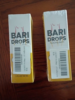 Bari Drops Liquid Supplement-Natural Formula - 2 oz Each (2 Pack) Exp 10/13/27