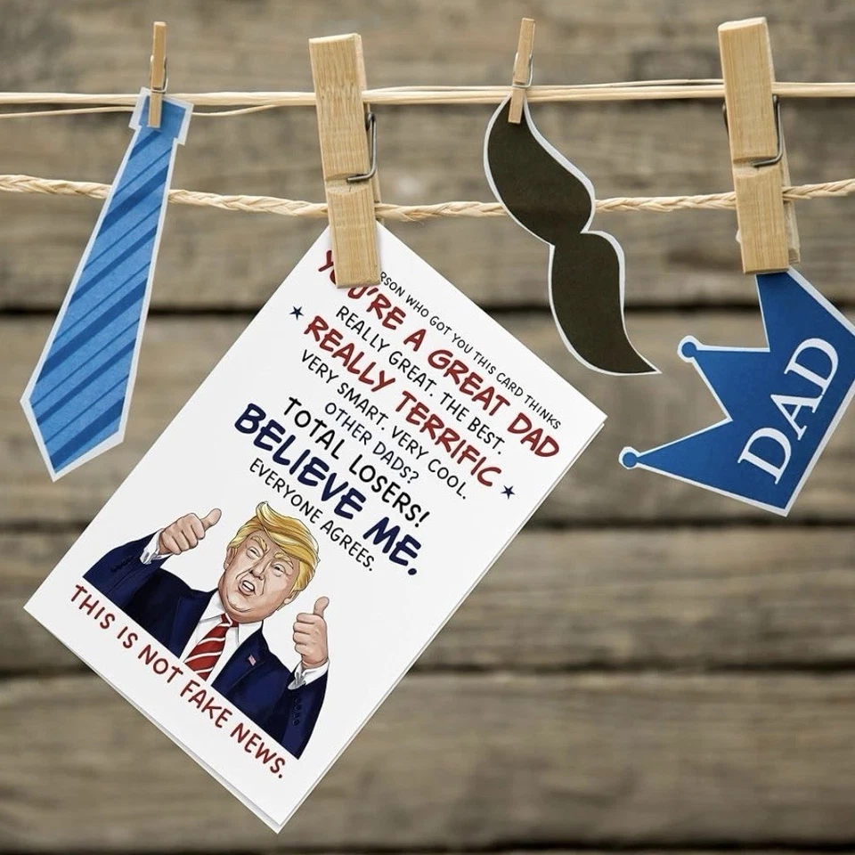 Trump YOU'RE A GREAT DAD Birthday/Father's Day/Any Occassion with Red Envelope - Image 3 of 4