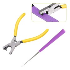 QBXMY7 2PCS Band Leather Punching Pliers 2.0mm Belt Punch Tool for Purple