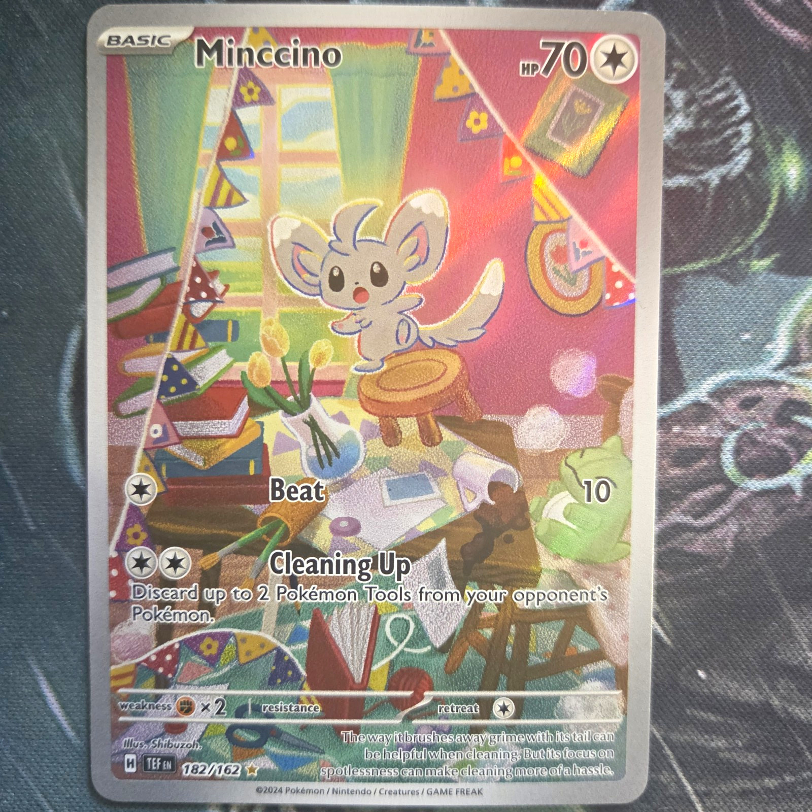 The Pokémon Company Minccino 182/162 Temporal Forces Reverse Holo Rare 2024