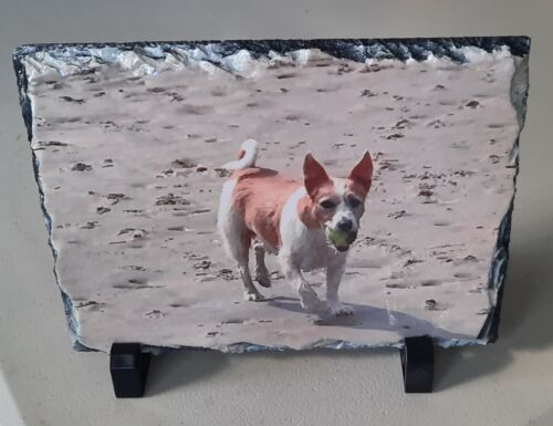 PERSONALISED ROCK PHOTO SLATE CHRISTMAS PRESENT BRITHDAY GIFT CUSTOM FREE STAND - Picture 4 of 5
