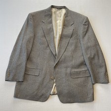 Austin Reed 42R Black Gold Houndstooth 100 Wool Mens Blazer Sport Coat Jacket