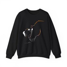 Horse with Girl Sweatshirt, Horseback Riding Lovers Women Girls Sweatshirt