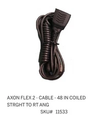 AXON FLEX 2 - CABLE - 48 IN COILED STRGHT TO RT ANG