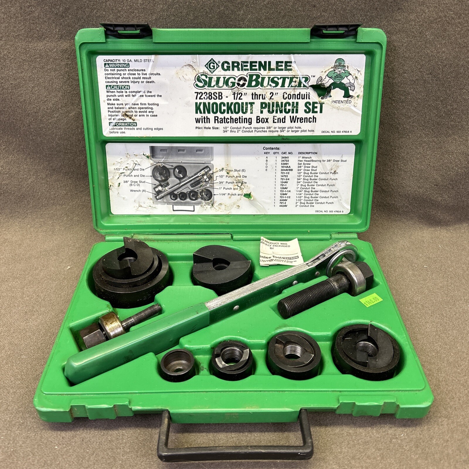Greenlee 7238SB Slug Buster Knockout Punch Set eBay