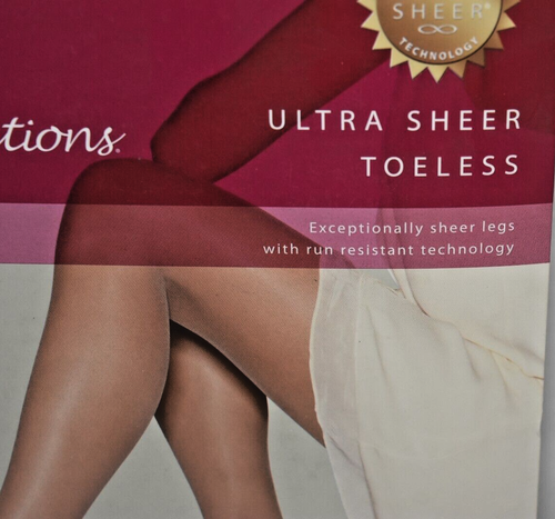 Collant Hanes Silk Reflections Ultra Trasparente Senza Punta CD Naturale Nuovo in Confezione - Foto 3 di 8