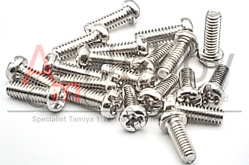 Tamiya 9443023/19443023 2x6mm Screw (20 Pcs.) Blackfoot/Buggy Champ/Truck - Image 2 of 4