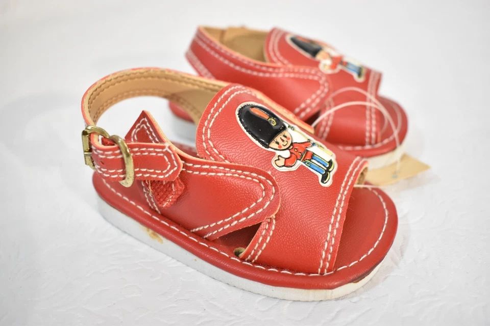 Sandalias Daytimer's Bebé Niño Rojo Talla 3 Vintage Batería Niño Foto 2 de 4