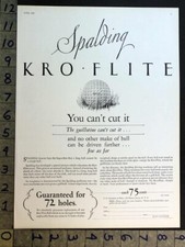 1927 SPORTING MEN GOLF A.G. SPALDING KRO-FLITE BALL NEW YORK EQUIPMENT AD FC8670