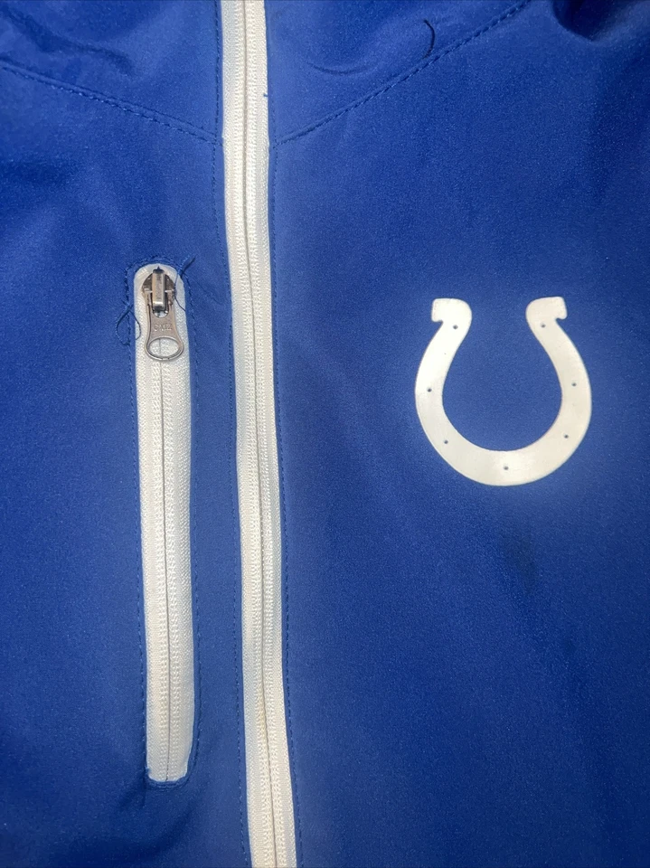 Chaqueta G III Team Apparel NFL AFC Indianapolis Colts Usada en Excelente Condición Abrigo Grande con Cremallera Completa Foto 4 de 4